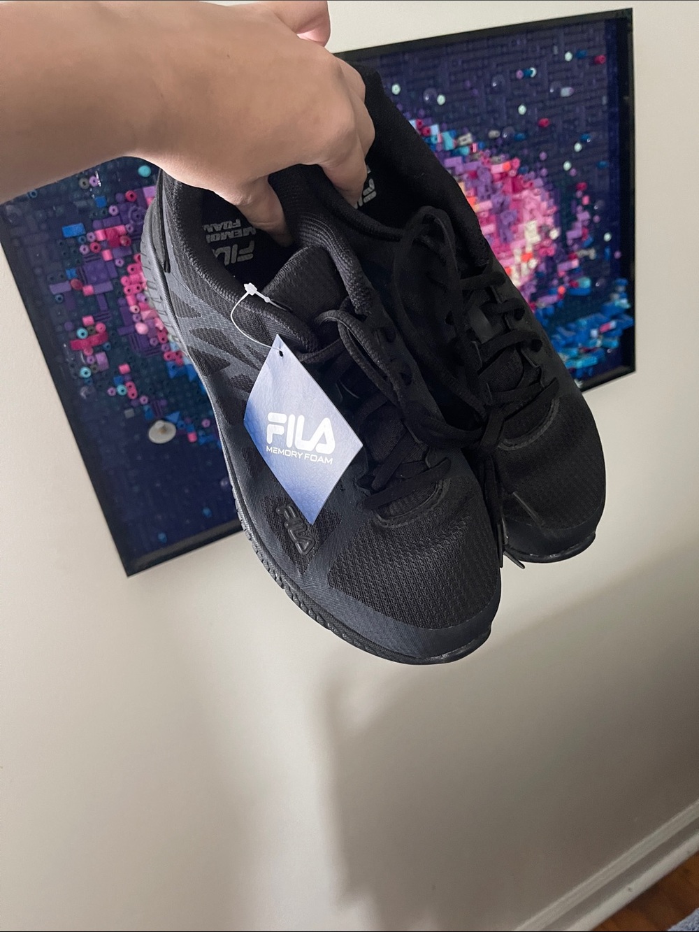 Fila Women’s Black Athletic Sneakers with Memory Foam
